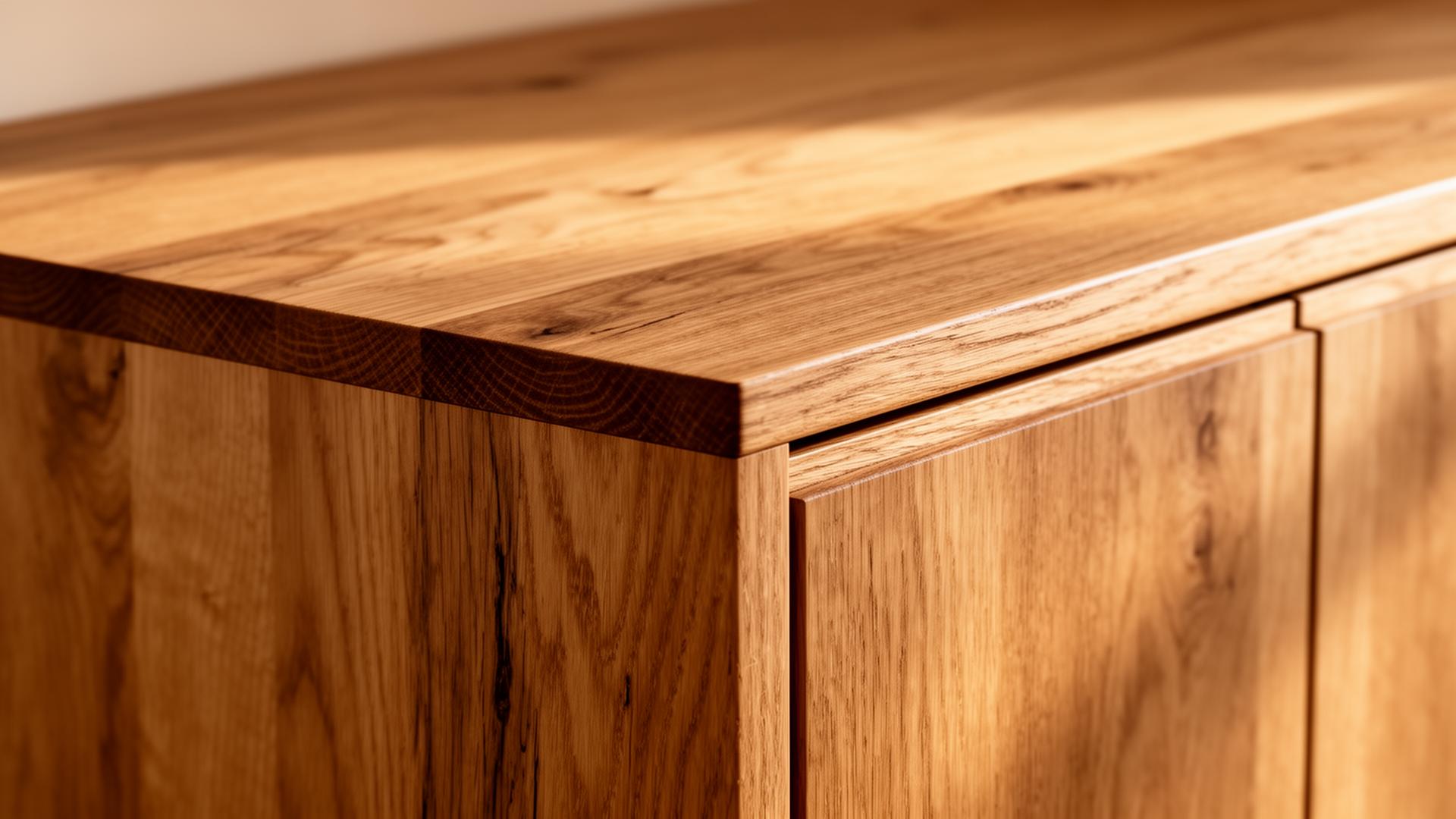 Close-up oak grain detail