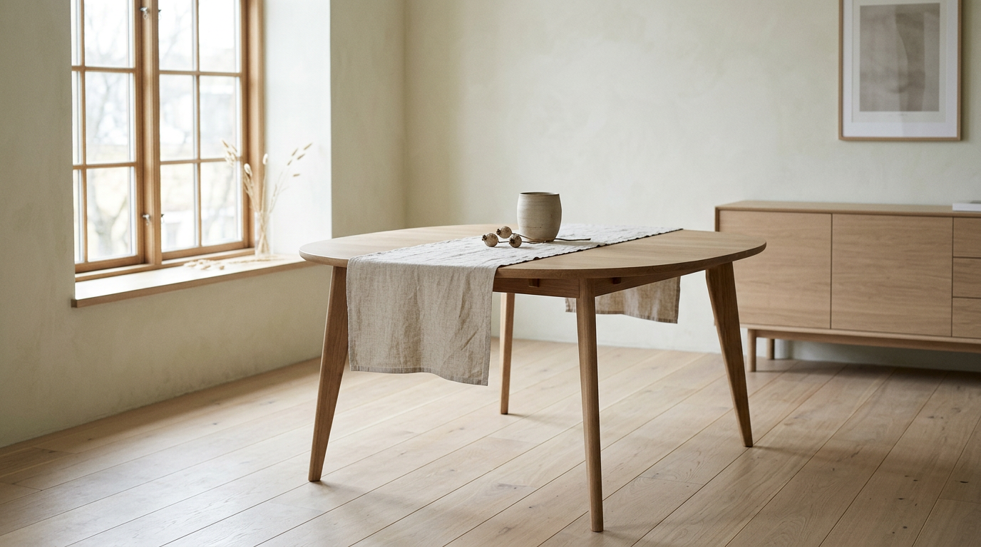 Solid oak dining tables produced for Ygg&Lyng